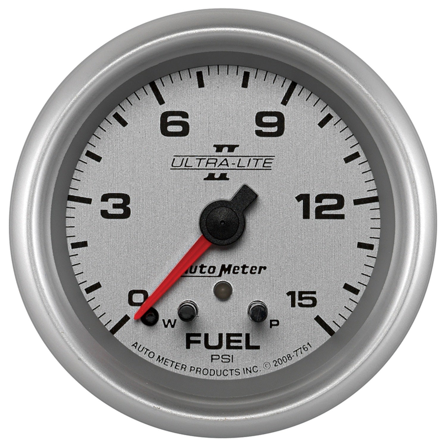 AutoMeter 7761 - GAUGE, FUEL PRESS, 2 5/8", 15PSI, STEPPER MOTOR W/ PEAK & WARN, ULTRA-LITE II 1