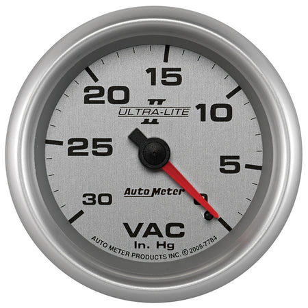 AutoMeter 7784 - GAUGE, VACUUM, 2 5/8", 30INHG, MECHANICAL, ULTRA-LITE II 3