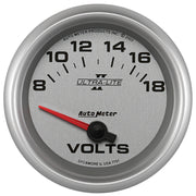 AutoMeter 7791 - GAUGE, VOLTMETER, 2 5/8", 18V, ELECTRIC, ULTRA-LITE II 3