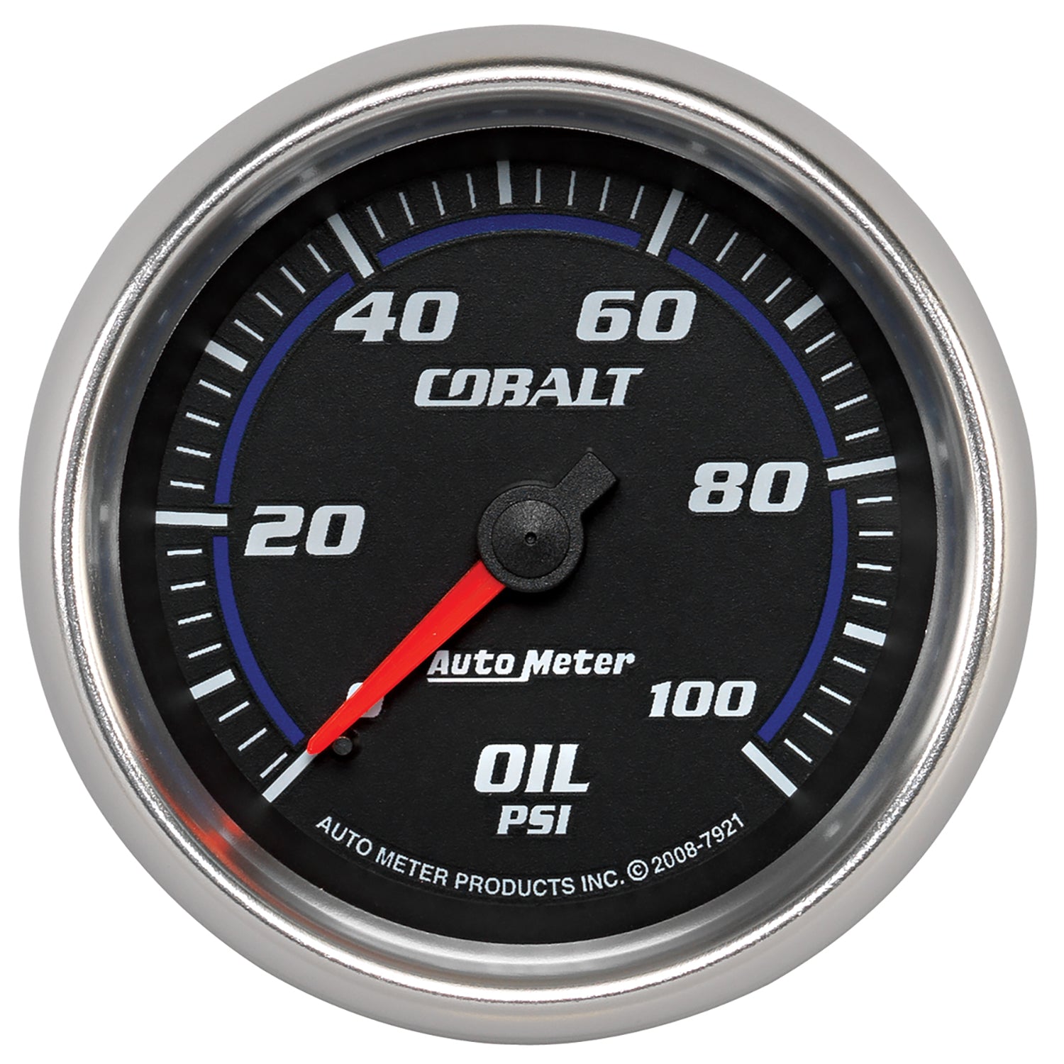 AutoMeter 7921 - GAUGE, OIL PRESSURE, 2 5/8", 100PSI, MECHANICAL, COBALT 3