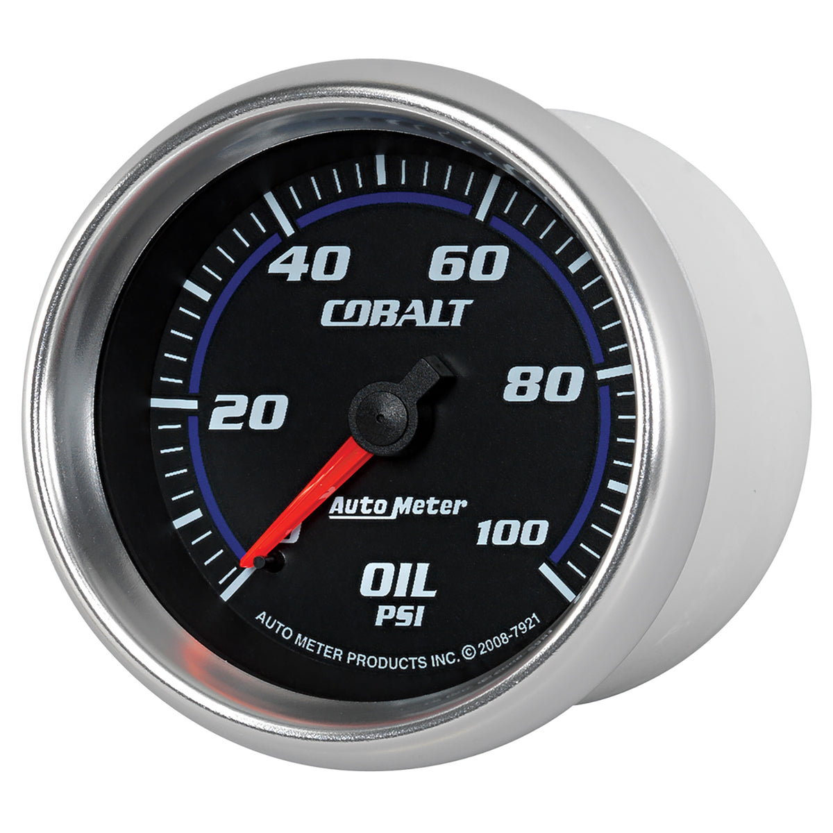 AutoMeter 7921 - GAUGE, OIL PRESSURE, 2 5/8", 100PSI, MECHANICAL, COBALT 4