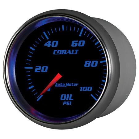 AutoMeter 7921 - GAUGE, OIL PRESSURE, 2 5/8", 100PSI, MECHANICAL, COBALT 5