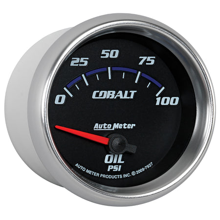 AutoMeter 7927 - GAUGE, OIL PRESSURE, 2 5/8", 100PSI, ELECTRIC, COBALT 1