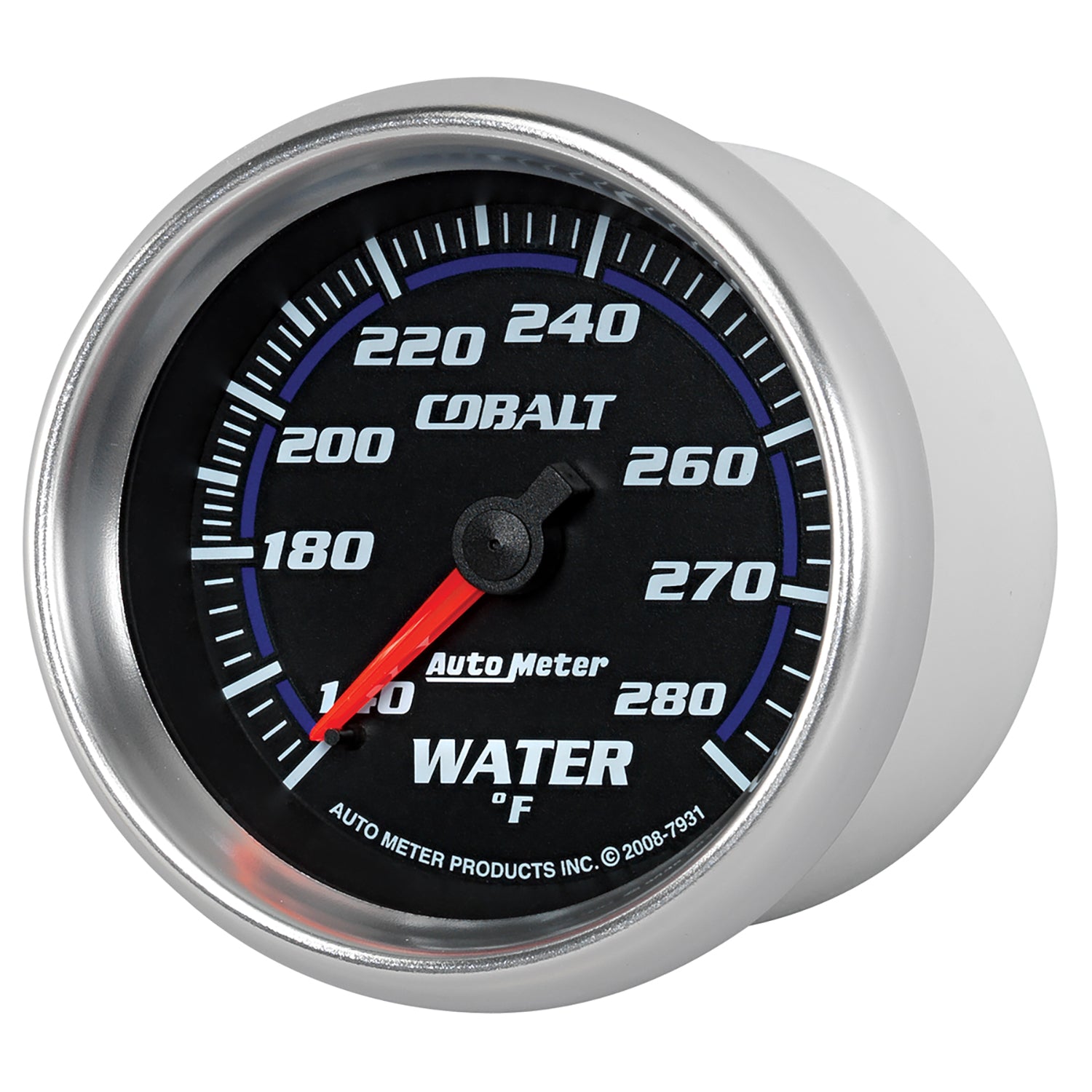 AutoMeter 7931 - GAUGE, WATER TEMP, 2 5/8", 140-280?F, MECHANICAL, COBALT 4