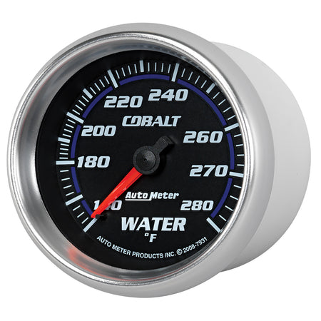 AutoMeter 7931 - GAUGE, WATER TEMP, 2 5/8", 140-280?F, MECHANICAL, COBALT 4