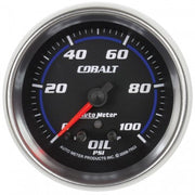 AutoMeter 7953 - GAUGE, OIL PRESS, 2 5/8", 100PSI, STEPPER MOTOR W/ PEAK & WARN, COBALT 4