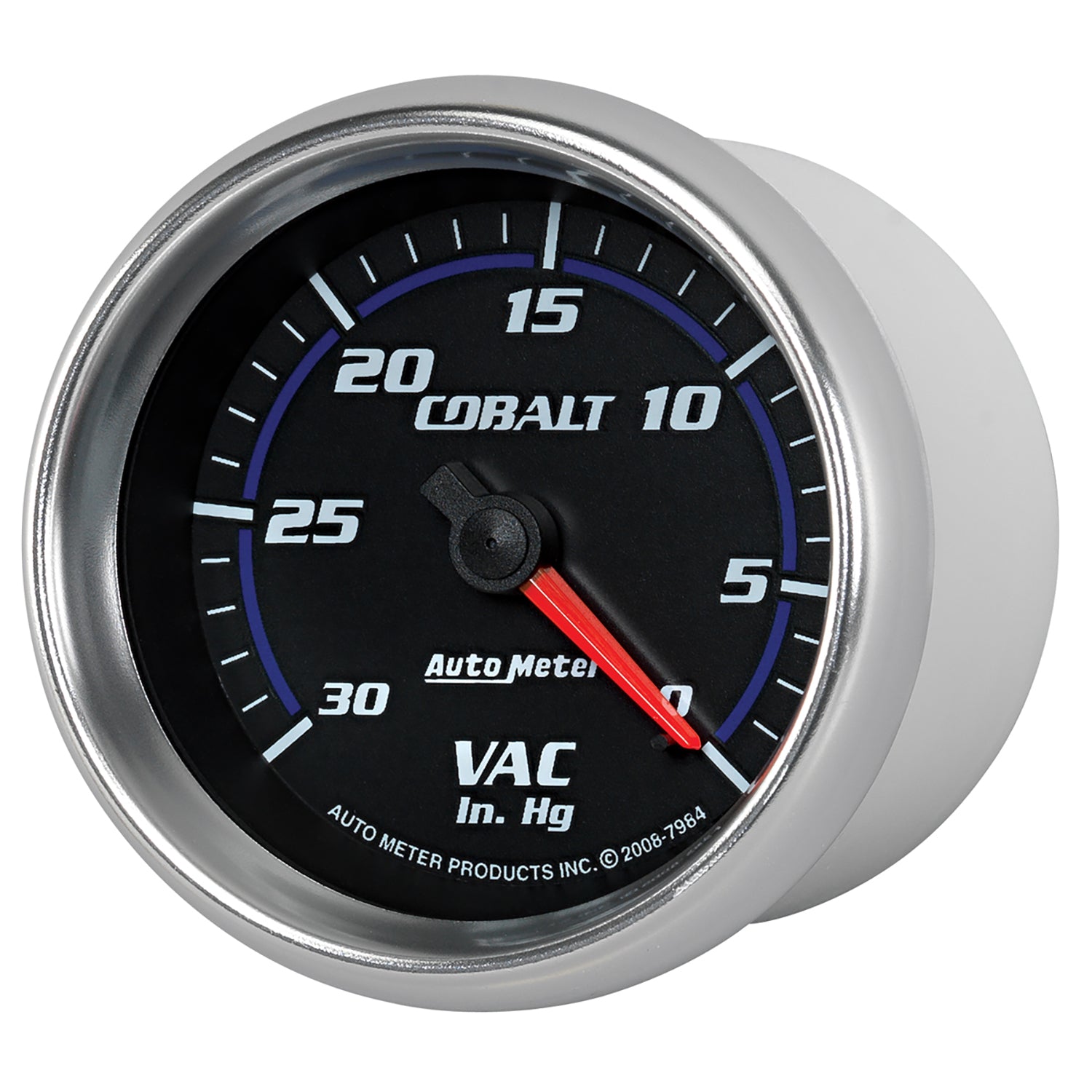 AutoMeter 7984 - GAUGE, VACUUM, 2 5/8", 30INHG, MECHANICAL, COBALT 1