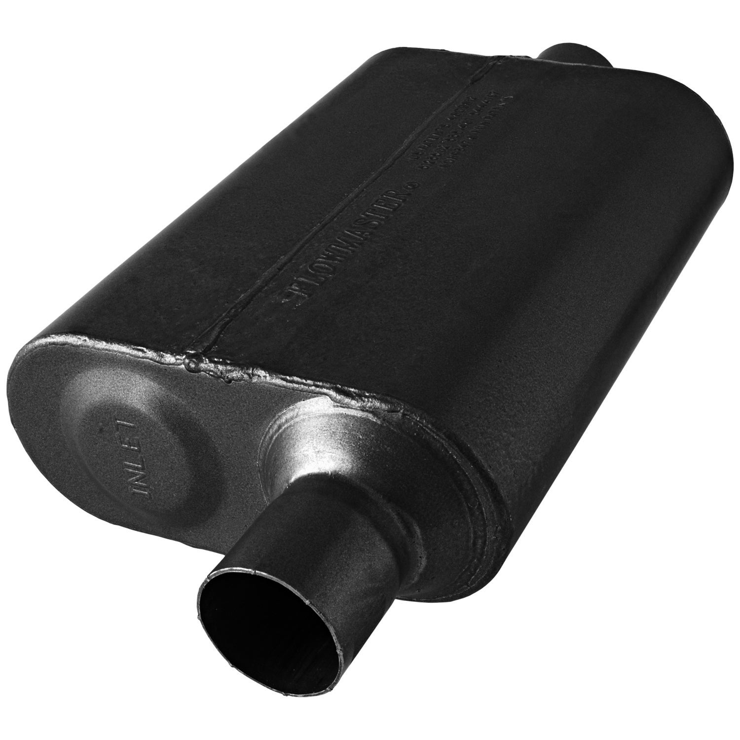 Flowmaster 8042441 - 40 Series Chambered Muffler 40 Series Stainless Steel 2.25 Offset In 2.25 Center Out Aggressive Sound Flowmaster 1