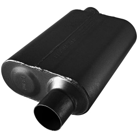 Flowmaster Exhaust Flowmaster 8042543 - 40 Series Chambered Muffler 40 Series Stainless Steel 2.50 Offset In 2.50 Offset Out Aggressive Sound Flowmaster