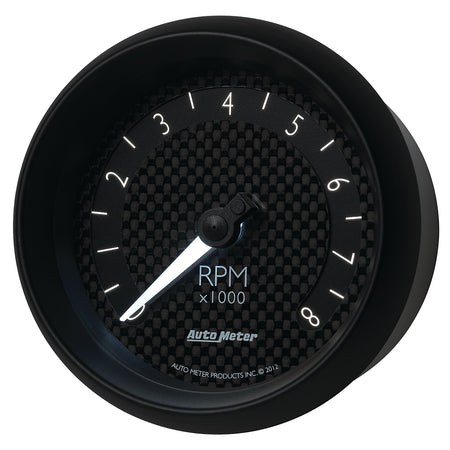 AutoMeter 8097 - GAUGE, TACHOMETER, 3 3/8", 8K RPM, IN-DASH, GT 5