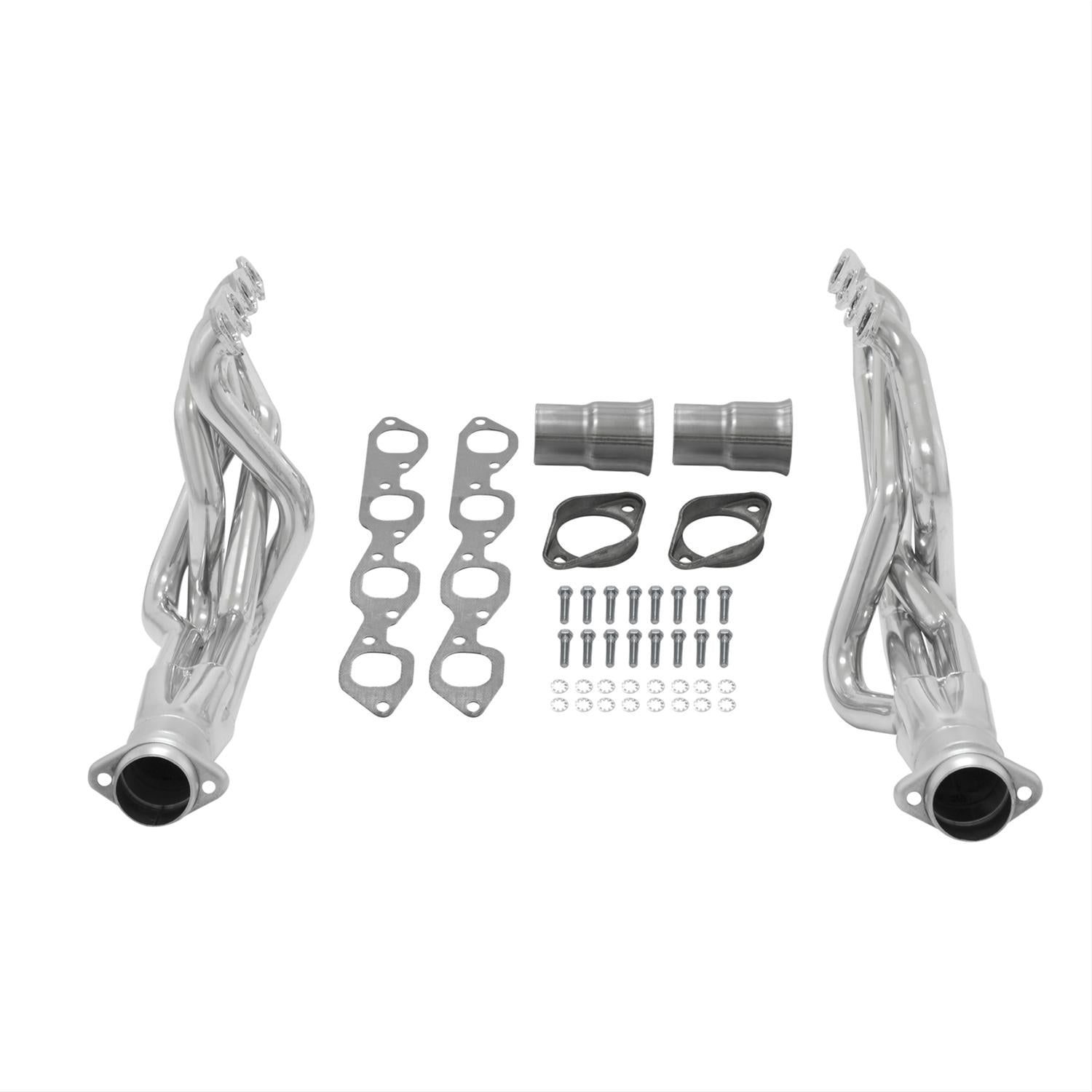 Flowmaster 814114 - Scavenger Series Elite Header Fits 1968-1974 Chevelle/El Camino, 396-502 Bb Engine, V8, Long Tube Headers, 2 Inch Primary, 3-1/2 Inch Ball-Flange Collector, 16 Gauge Tubing, 3/8 Inch Flange, Silver Ceramic Coating, 409S Stainless St... 2