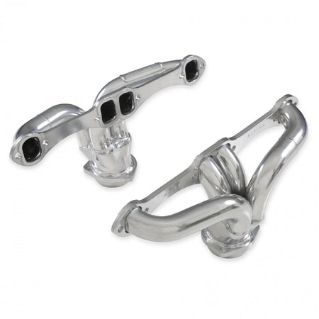Flowmaster 814120 - Scavenger Series Elite Header Fits 1957-1974 Corvette, Universal Center Dump, 327/350, V8, Shorty Headers 1-5/8 inch Primary 16 Gauge Tubing 3/8 Inch Flange Silver Ceramic Coating Carb Eo D-698, 409S Stainless Steel Flowmaster 5