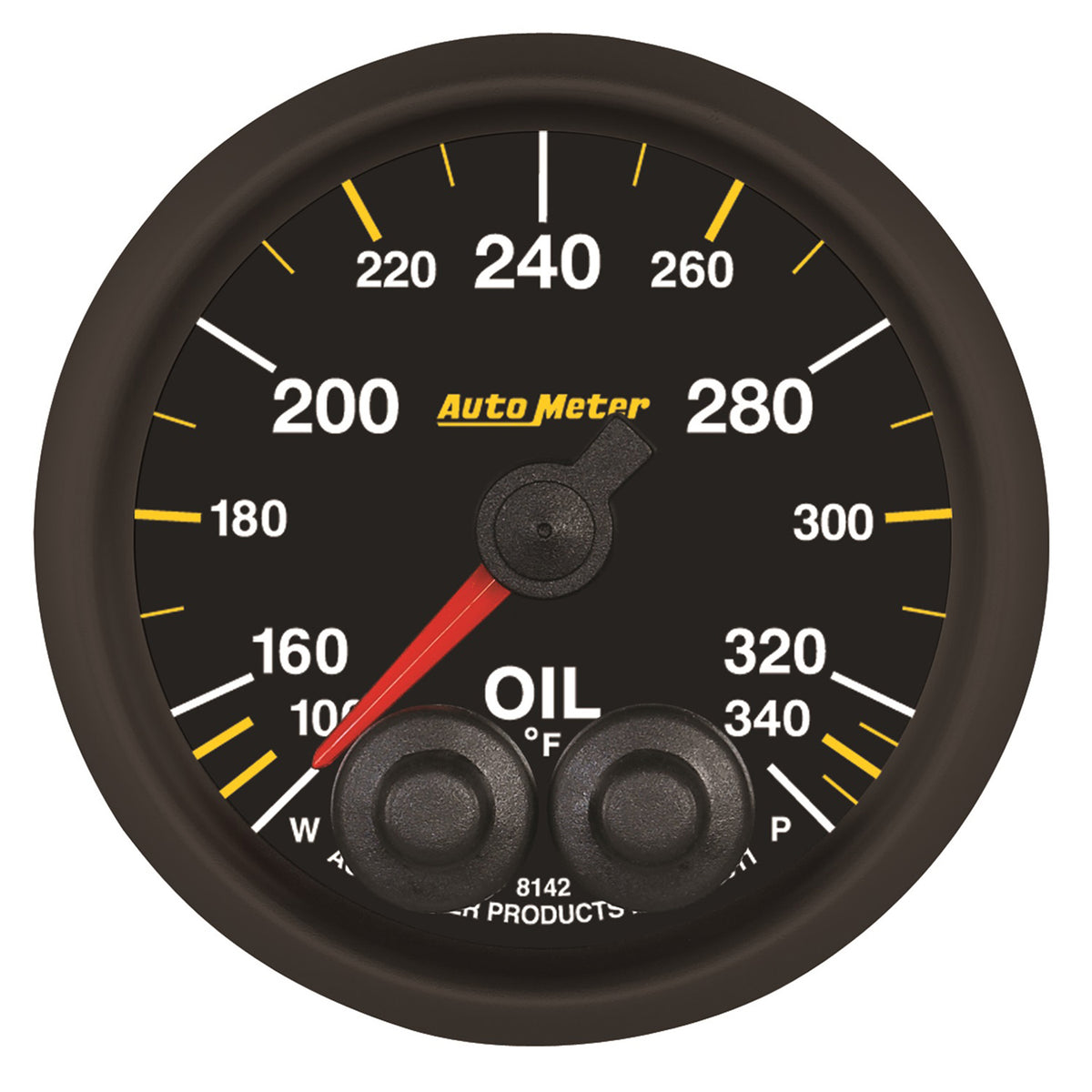 AutoMeter 8142-05702 - GAUGE, OIL TEMP, 2 1/16", 340?F, STEPPER MOTOR W/PEAK & WARN, NASCAR CAN 3