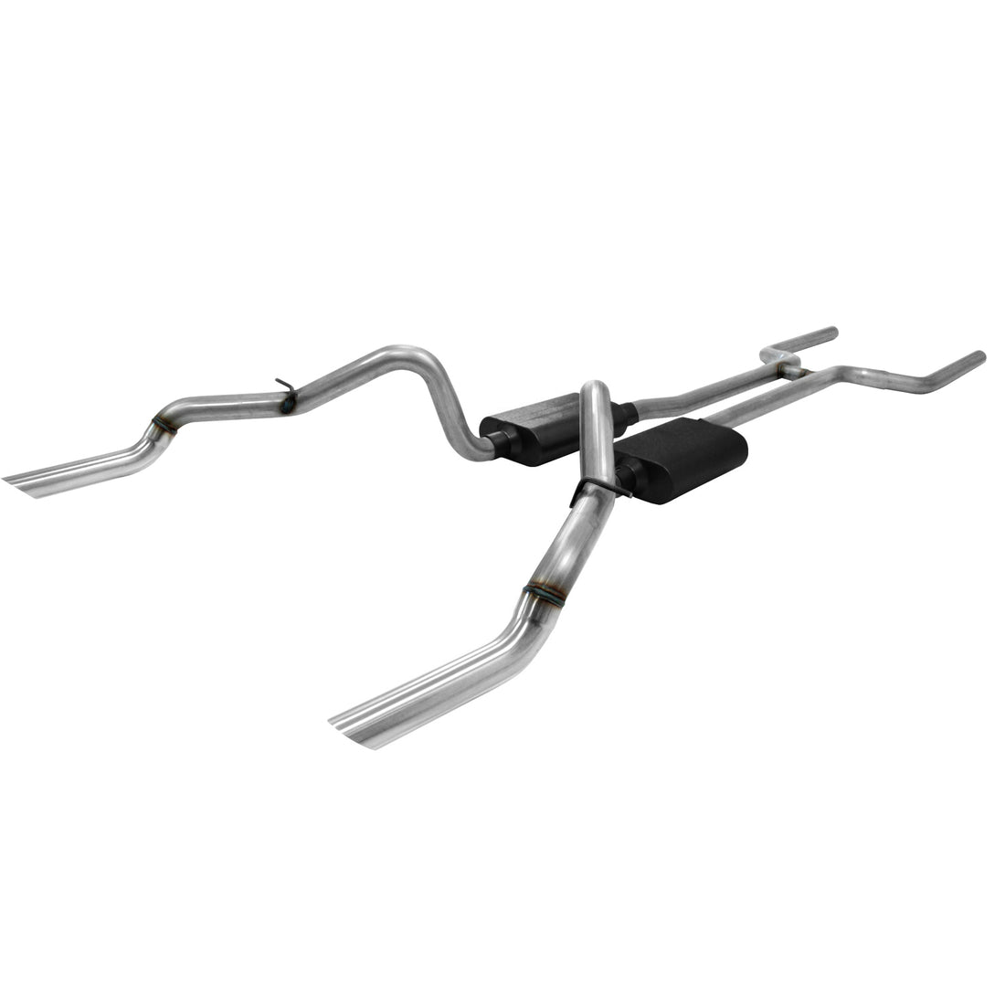 Flowmaster 817139 - American Thunder Crossmember-Back Exhaust System Fits 1969 Chevrolet Camaro & Pontiac Firebird With V8 Engine 2.50 Inch Stainless Steel Aggressive To Moderate Sound Flowmaster 1