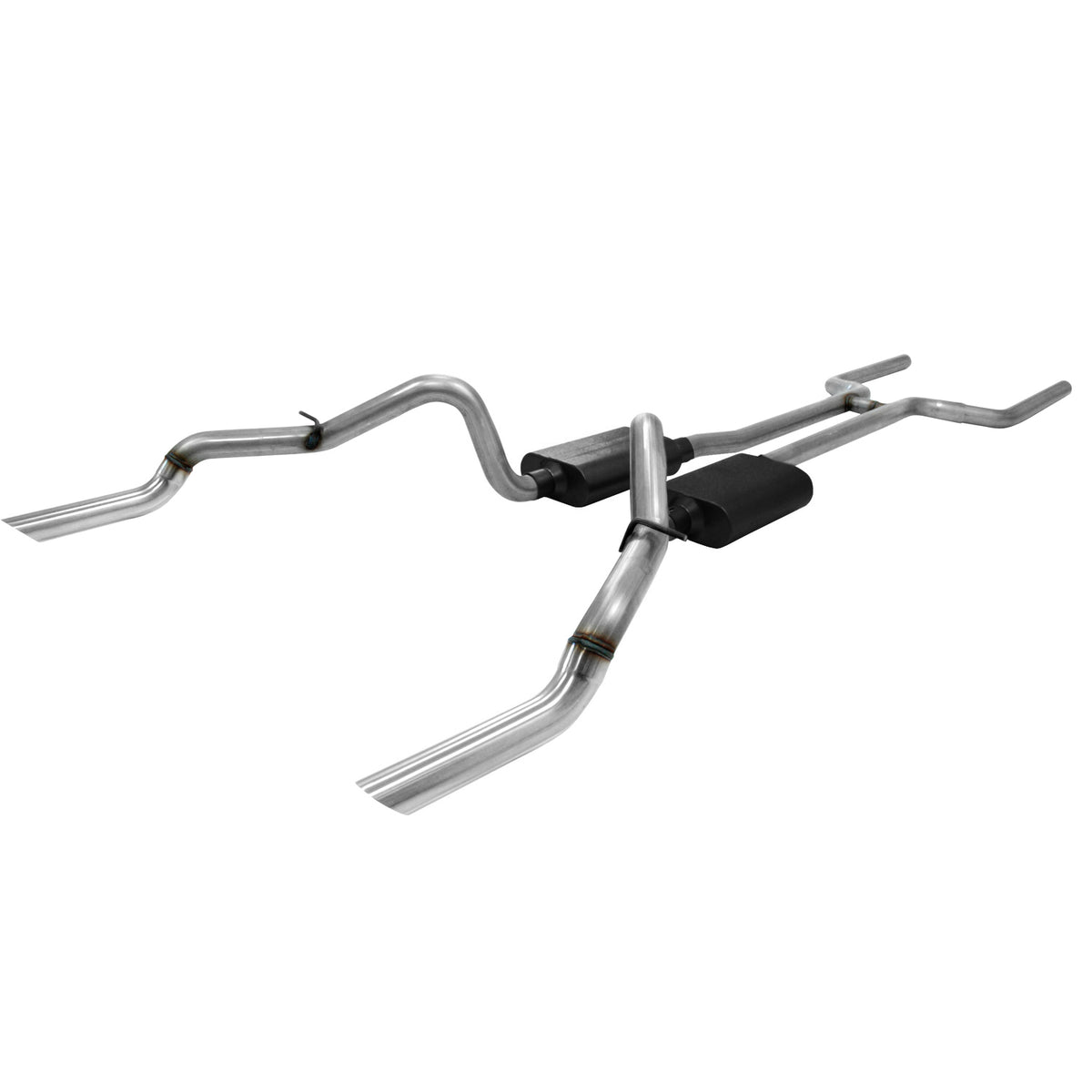 Flowmaster 817139 - American Thunder Crossmember-Back Exhaust System Fits 1969 Chevrolet Camaro & Pontiac Firebird With V8 Engine 2.50 Inch Stainless Steel Aggressive To Moderate Sound Flowmaster 1