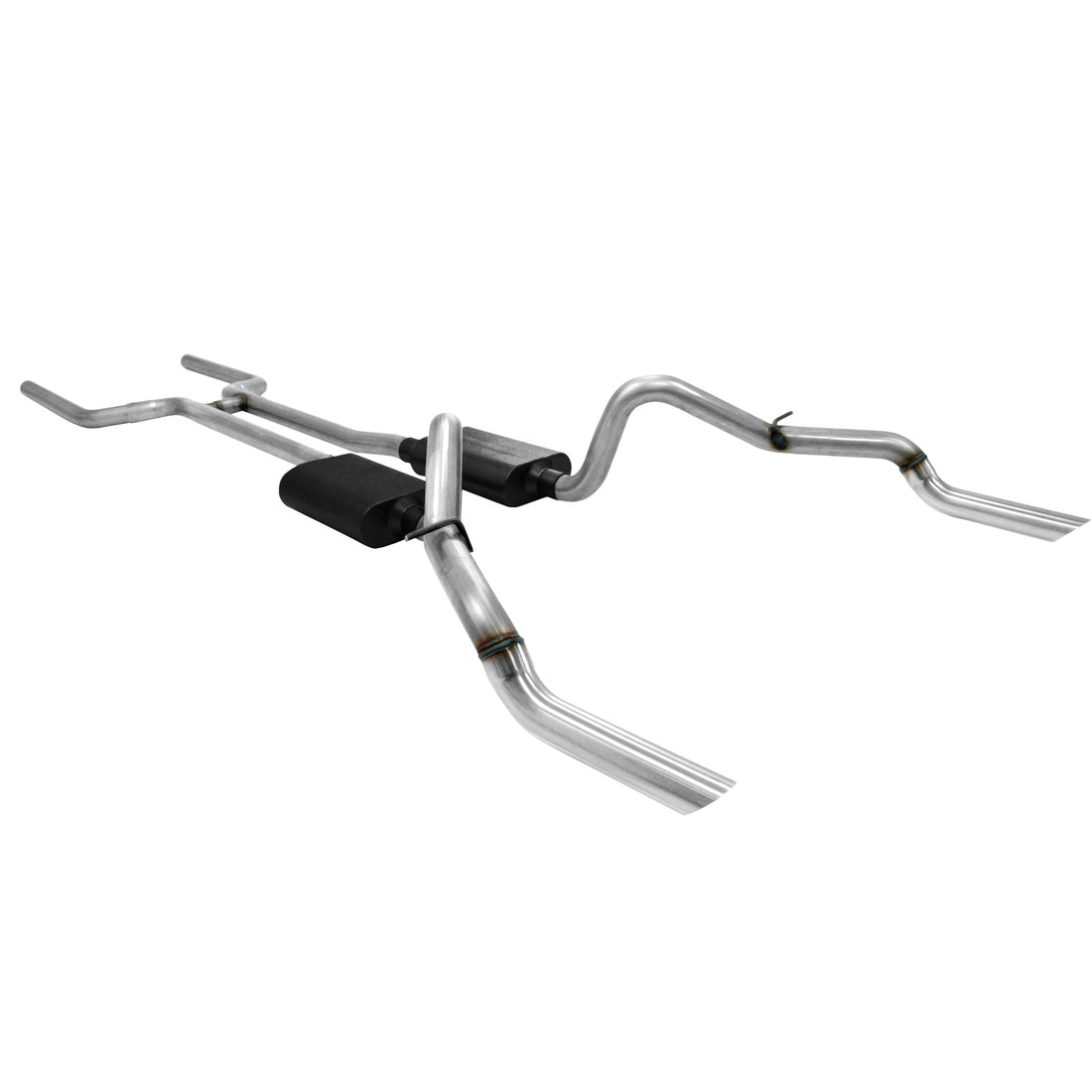 Flowmaster 817139 - American Thunder Crossmember-Back Exhaust System Fits 1969 Chevrolet Camaro & Pontiac Firebird With V8 Engine 2.50 Inch Stainless Steel Aggressive To Moderate Sound Flowmaster 2