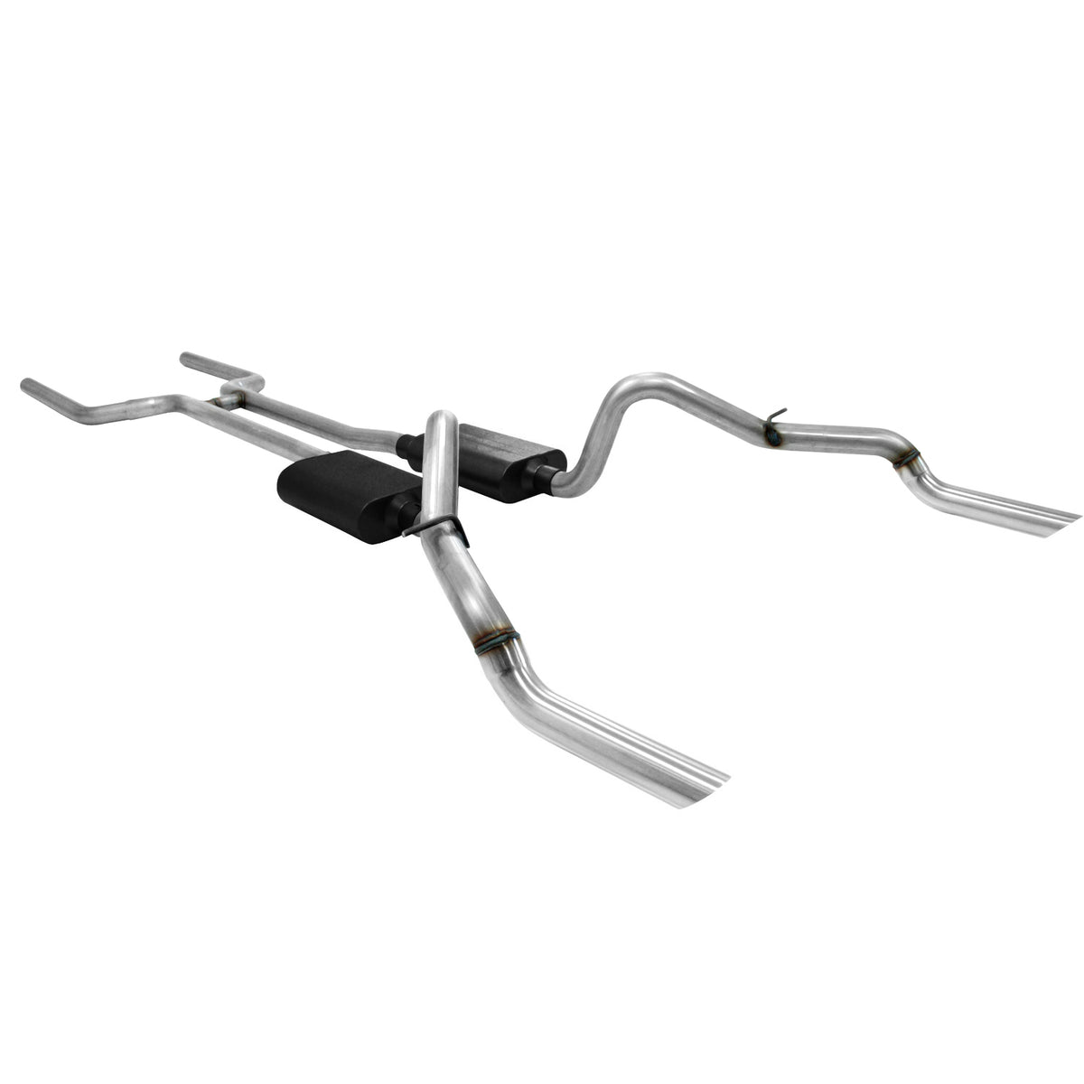 Flowmaster 817139 - American Thunder Crossmember-Back Exhaust System Fits 1969 Chevrolet Camaro & Pontiac Firebird With V8 Engine 2.50 Inch Stainless Steel Aggressive To Moderate Sound Flowmaster 2