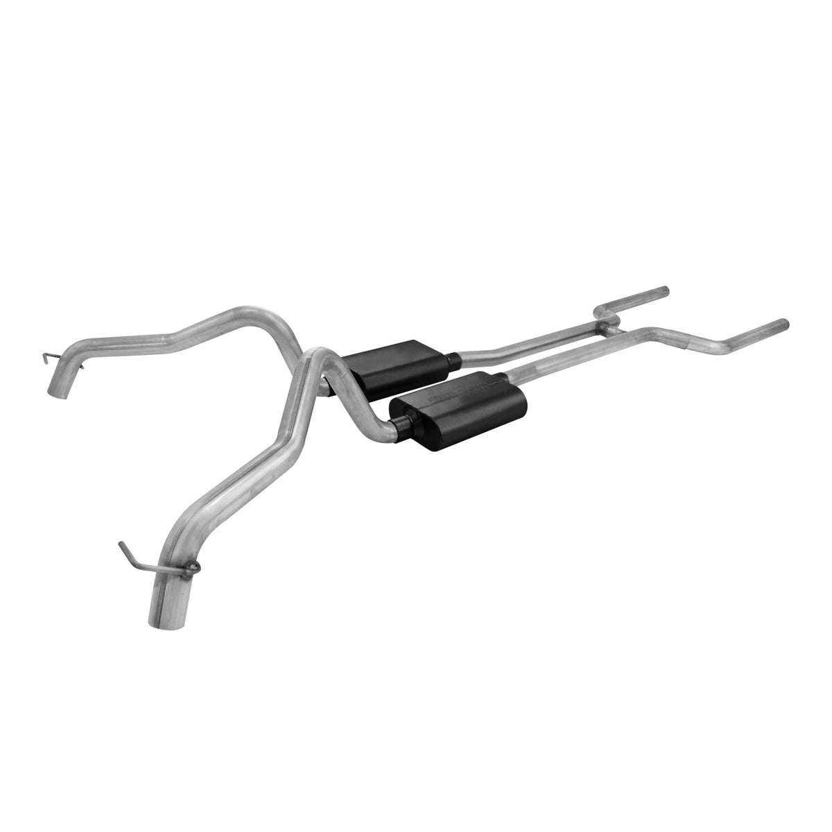 Flowmaster 817158 - American Thunder Crossmember-Back Exhaust System Fits 1968-1974 Chevrolet Nova With V8 Engine 2.50 Inch Stainless Steel Pipes Aggressive To Moderate Sound Flowmaster 1