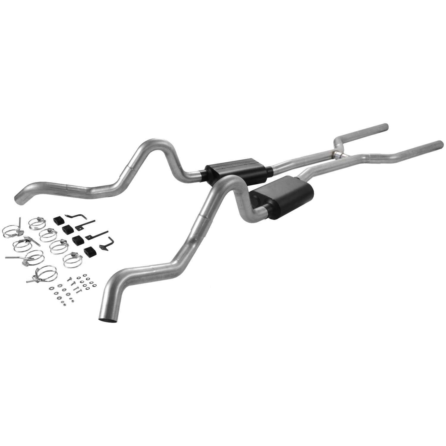 Flowmaster 817202 - American Thunder Crossmember-Back Exhaust System Fits 1964-1967 GM A-Body 3.00-Inch Stainless Steel System With V8 Engine Aggressive Sound Flowmaster 1