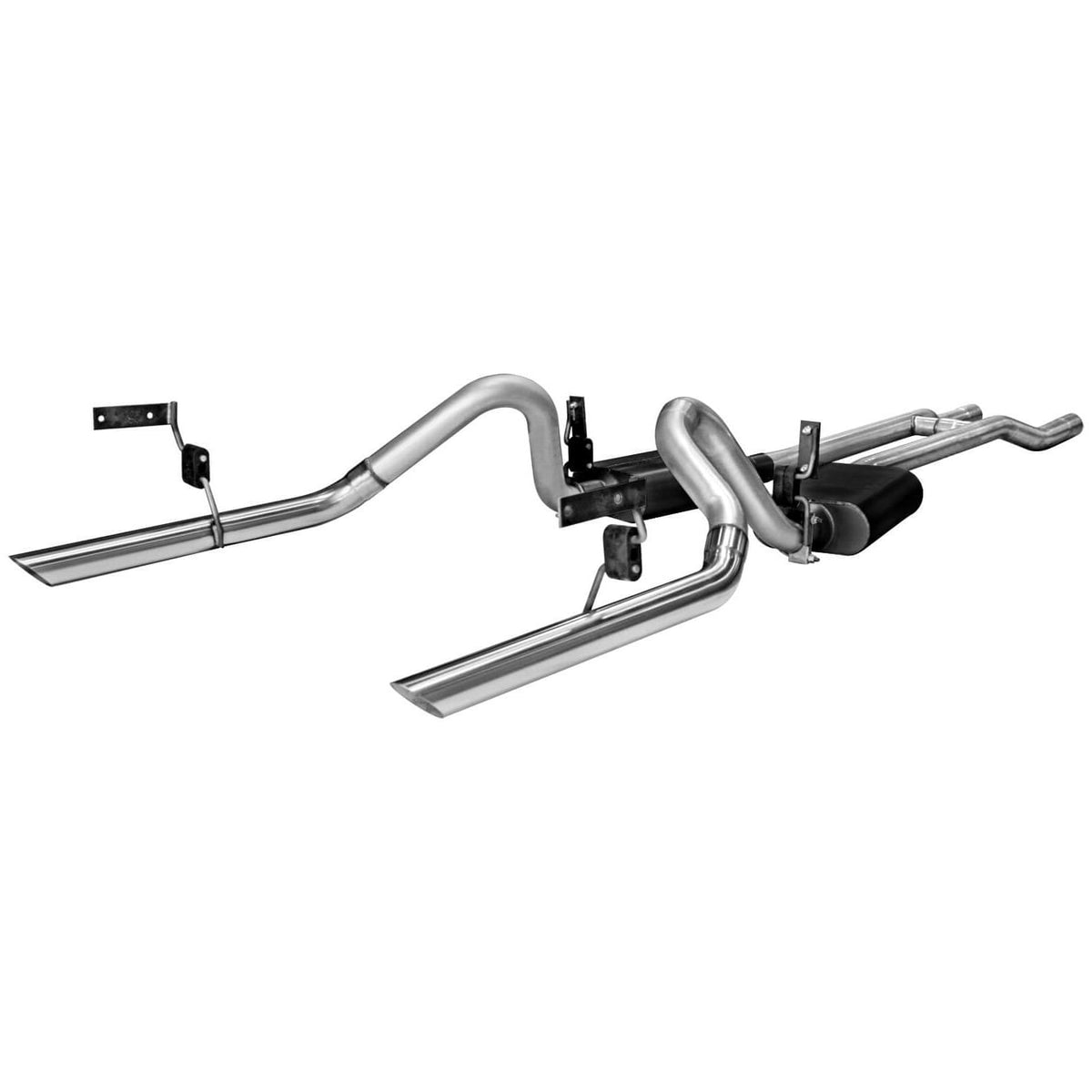 Flowmaster Exhaust Flowmaster 817273 - American Thunder Crossmember-Back Exhaust System Fits 1964-1966 Mustang, 2.50-Inch Stainless Steel System Aggressive To Moderate Sound Flowmaster
