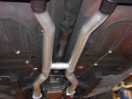 Flowmaster Exhaust Flowmaster 817281 - American Thunder Crossmember-Back Exhaust System Fits 1967-1970 Ford Mustang With V8 Engine Stainless Steel Aggressive To Moderate Sound Flowmaster
