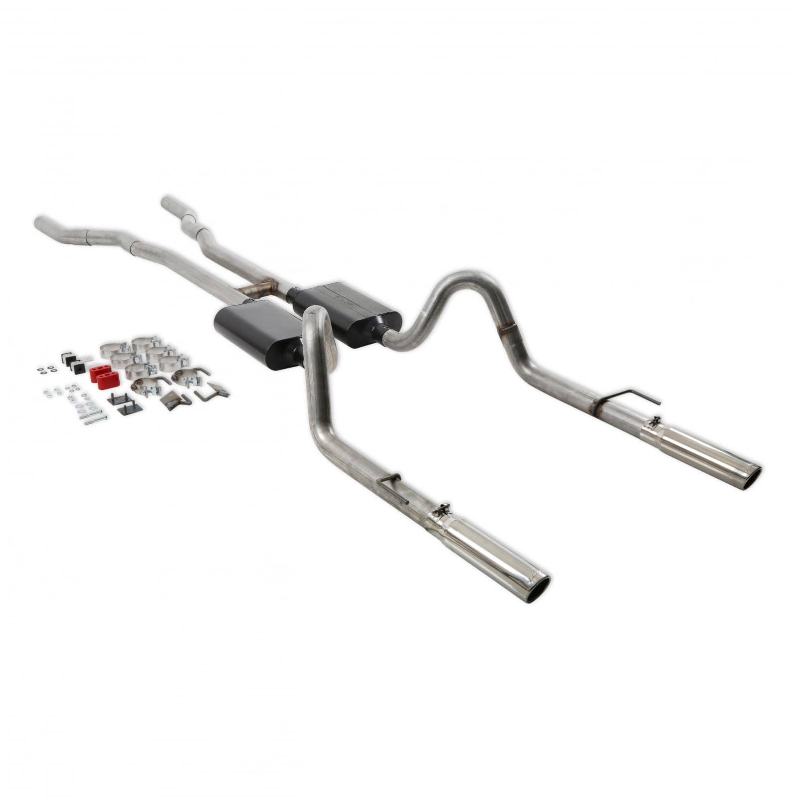 Flowmaster Exhaust Flowmaster 817281 - American Thunder Crossmember-Back Exhaust System Fits 1967-1970 Ford Mustang With V8 Engine Stainless Steel Aggressive To Moderate Sound Flowmaster