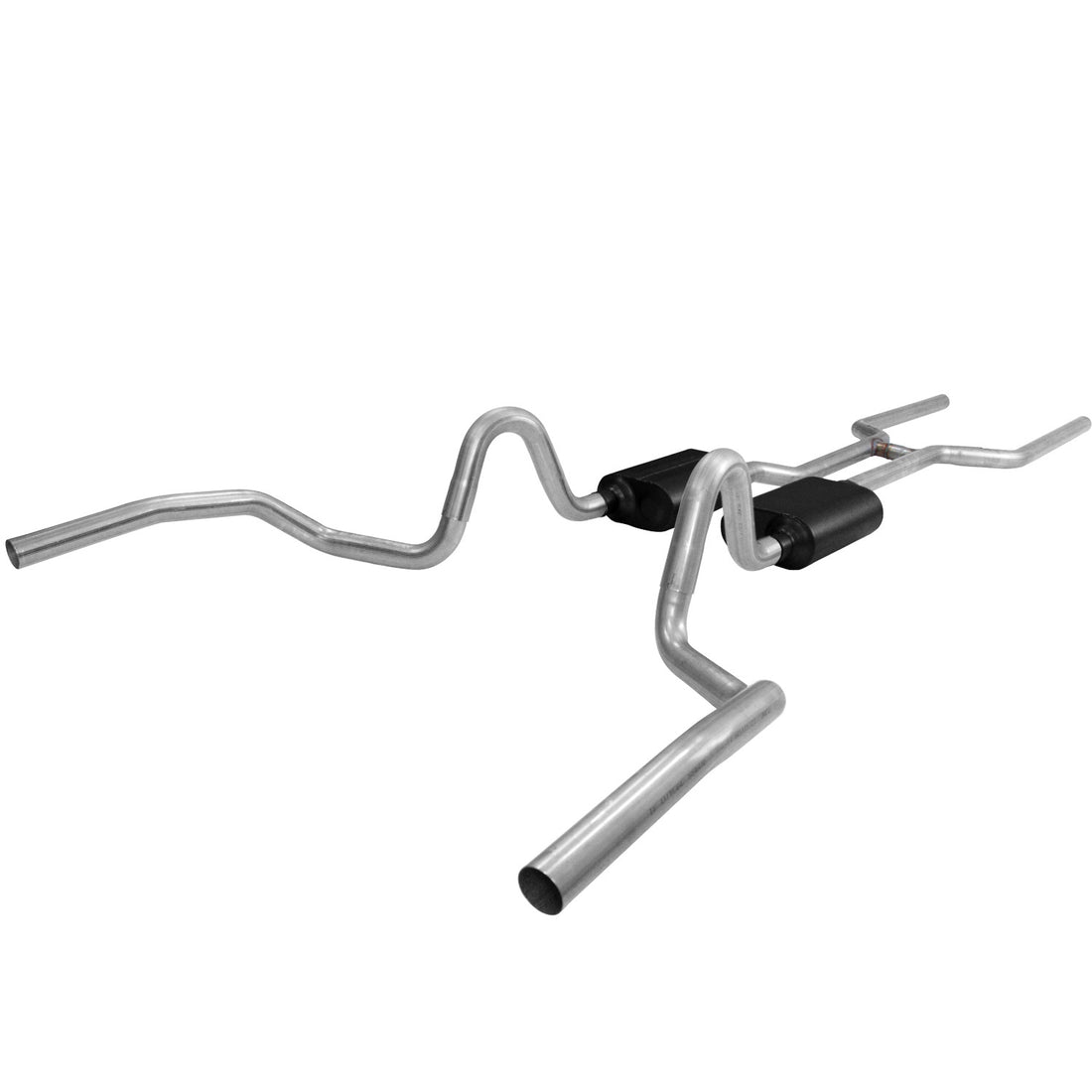 Flowmaster 817409 - American Thunder Crossmember-Back Exhaust System Fits 1968-1972 GM A-Bodies With V8 Engine 2.50-Inch Stainless Steel Pipes Aggressive Sound Flowmaster 1