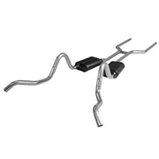 Flowmaster 817412 - American Thunder Crossmember-Back Exhaust System Fits 1964-1967 GM A-Body With V8 Engine, 2.5 Inch Stainless Steel Pipes Aggressive To Moderate Sound Flowmaster 1