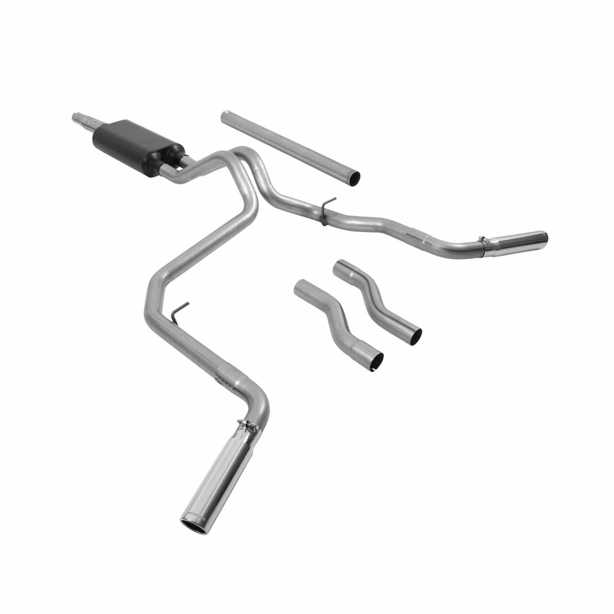 Flowmaster Exhaust Flowmaster 817471 - American Thunder Cat-Back Exhaust System 1987-1996 Ford F-150 With A V6 Or V8 Engine Aggressive To Moderate Sound Flowmaster