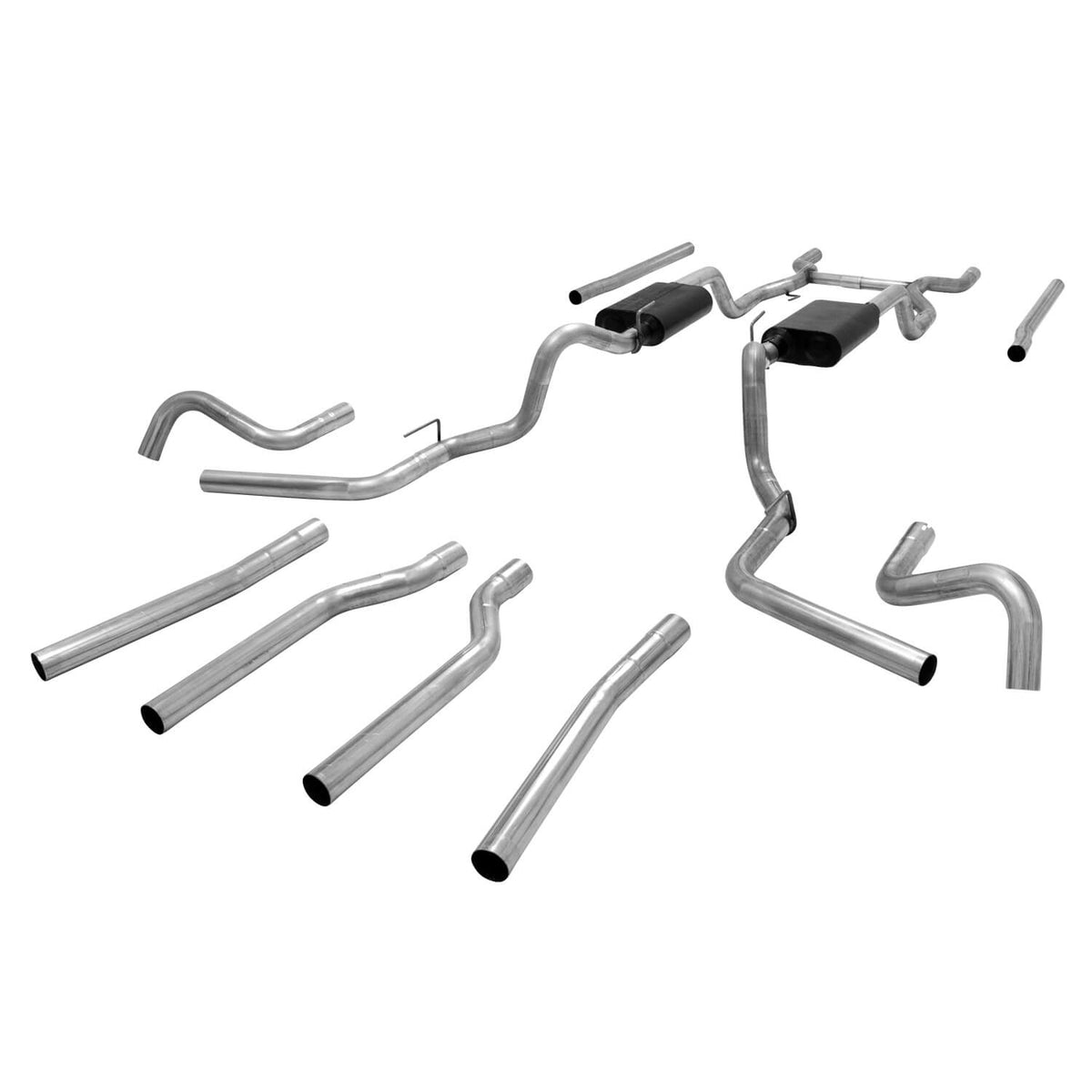 Flowmaster 817654 - American Thunder Crossmember-Back Exhaust System Fits 1967-1972 Chevrolet/Gmc C10, C15 1/2 Ton Trucks With V8 Engines Stainless Steel Aggressive To Moderate Sound Flowmaster 1