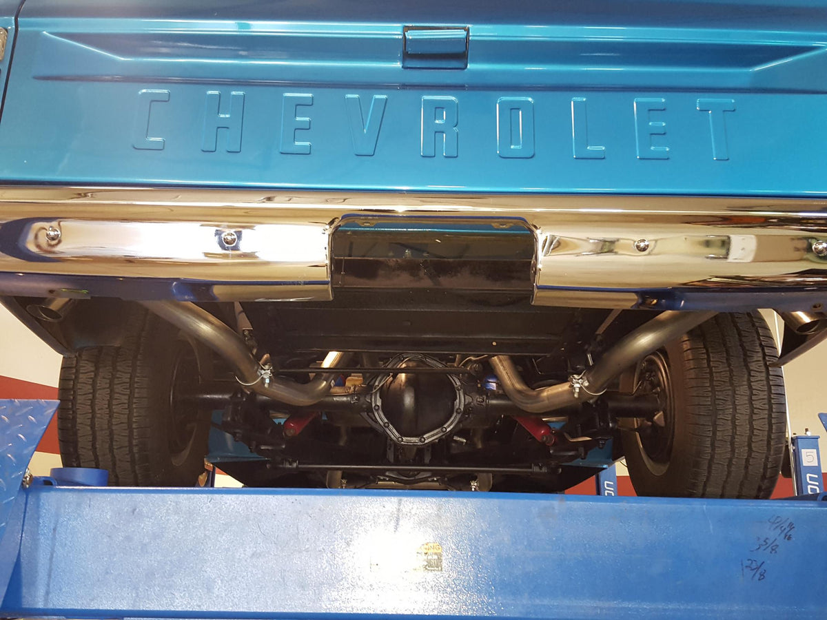 Flowmaster 817654 - American Thunder Crossmember-Back Exhaust System Fits 1967-1972 Chevrolet/Gmc C10, C15 1/2 Ton Trucks With V8 Engines Stainless Steel Aggressive To Moderate Sound Flowmaster 5