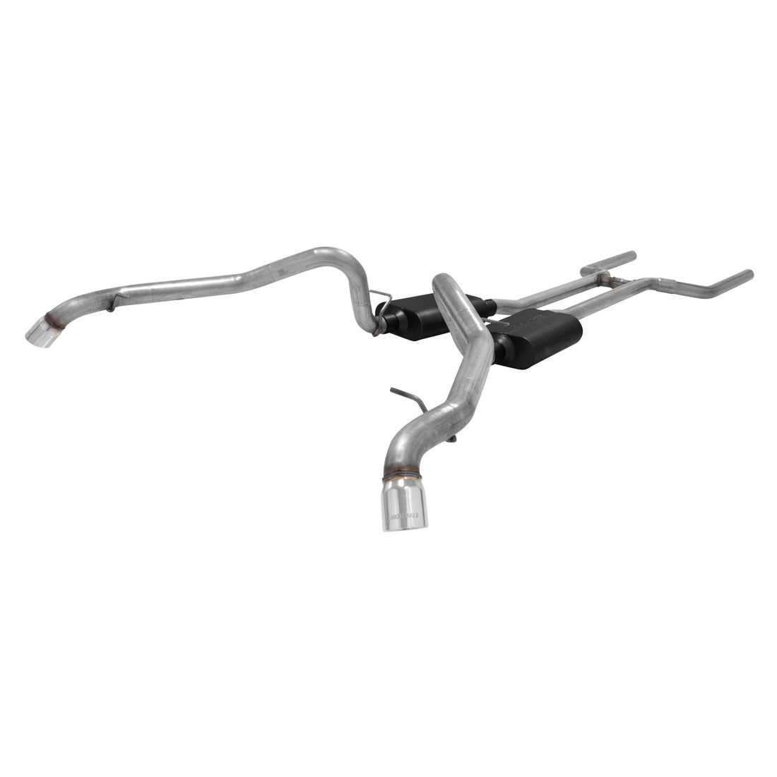 Flowmaster 817673 - American Thunder Crossmember-Back Exhaust System Fits 1962-1967 Chevrolet Chevy Ii/Nova With V8 Engine 2.50 Inch Stainless Steel Aggressive To Moderate Sound Flowmaster 5