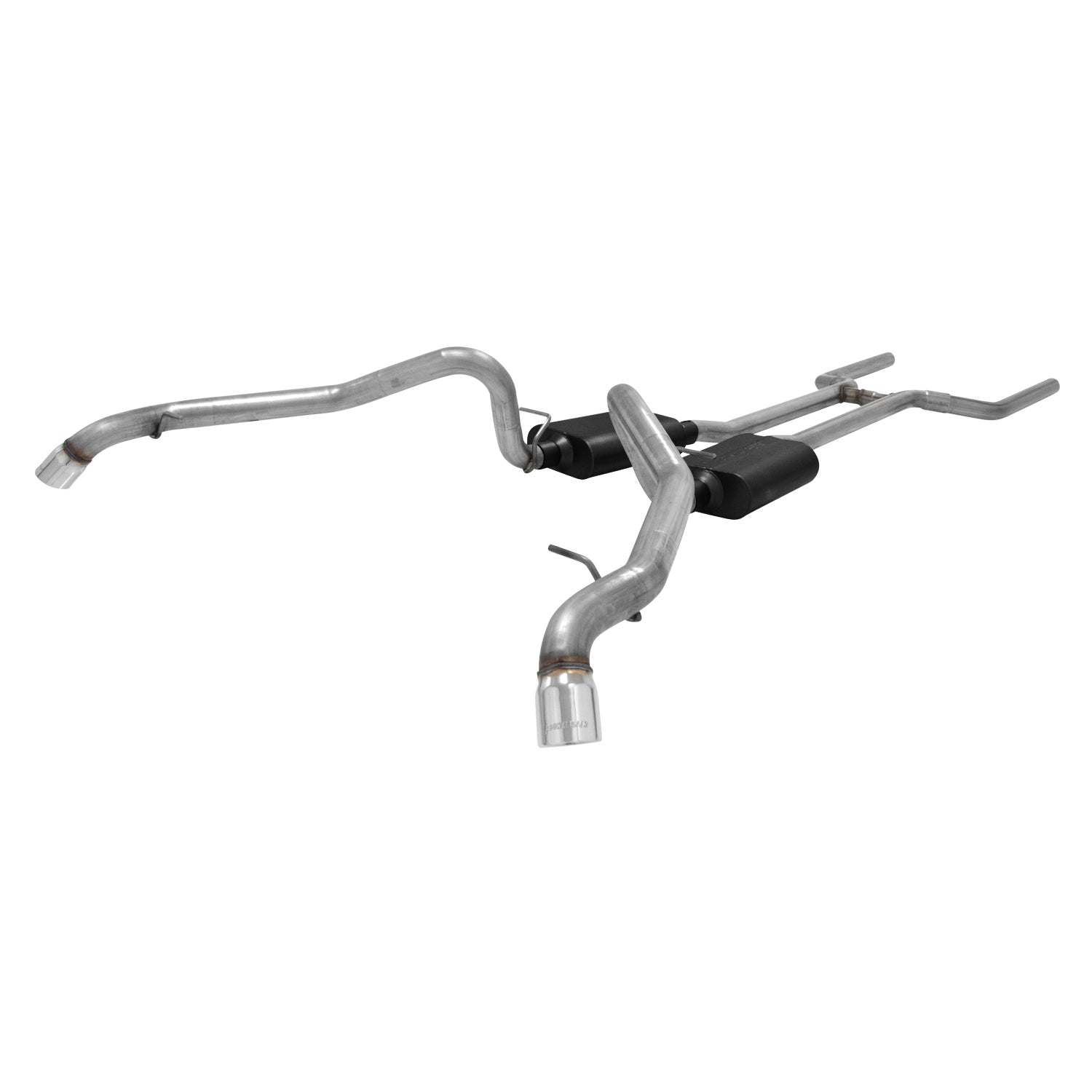 Flowmaster 817673 - American Thunder Crossmember-Back Exhaust System Fits 1962-1967 Chevrolet Chevy Ii/Nova With V8 Engine 2.50 Inch Stainless Steel Aggressive To Moderate Sound Flowmaster 5