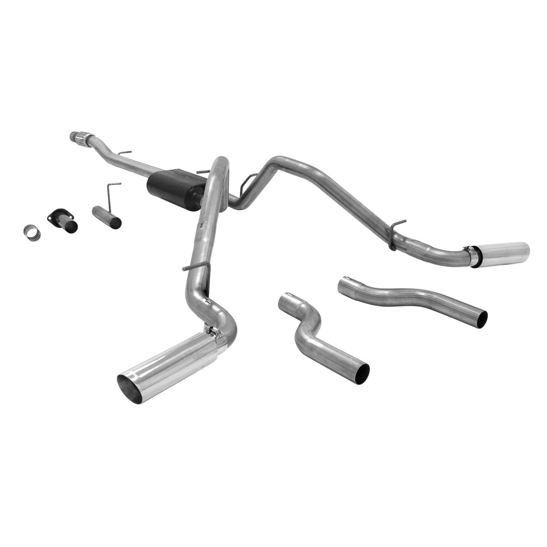 Flowmaster 817680 - American Thunder Cat-Back Exhaust System Fits 2007-2013 Silverado/Sierra 1500 With 5.3L Engine Aggressive To Moderate Sound Flowmaster 2