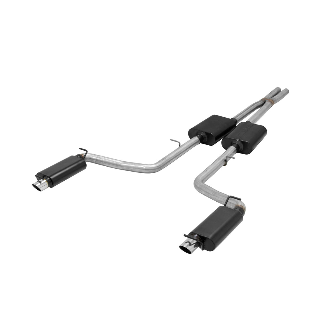 Flowmaster 817741 American Thunder Cat-Back Exhaust System Rectangular Bezels Aggressive Moderate Sound