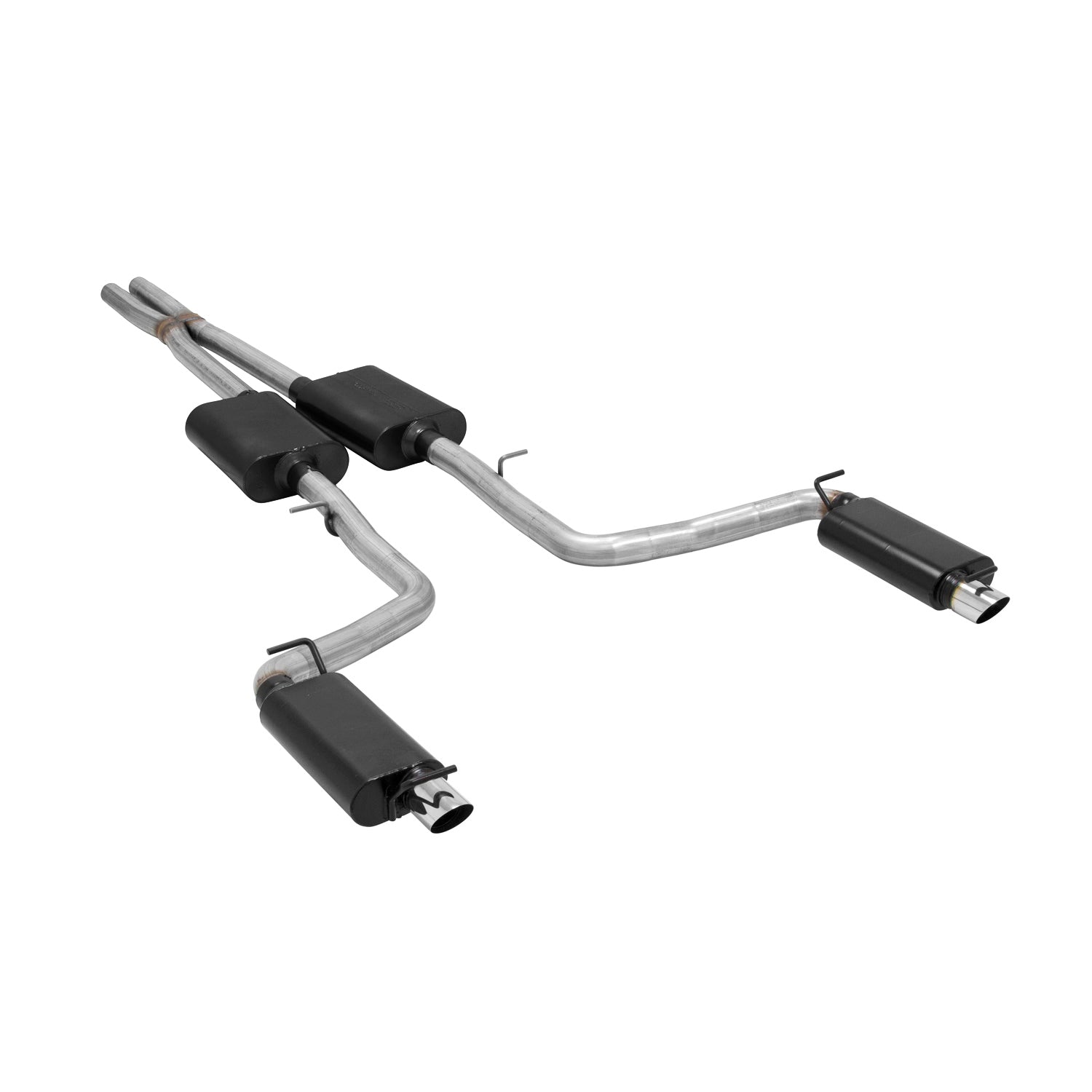 Flowmaster 817741 American Thunder Cat-Back Exhaust System Rectangular Bezels Aggressive Moderate Sound