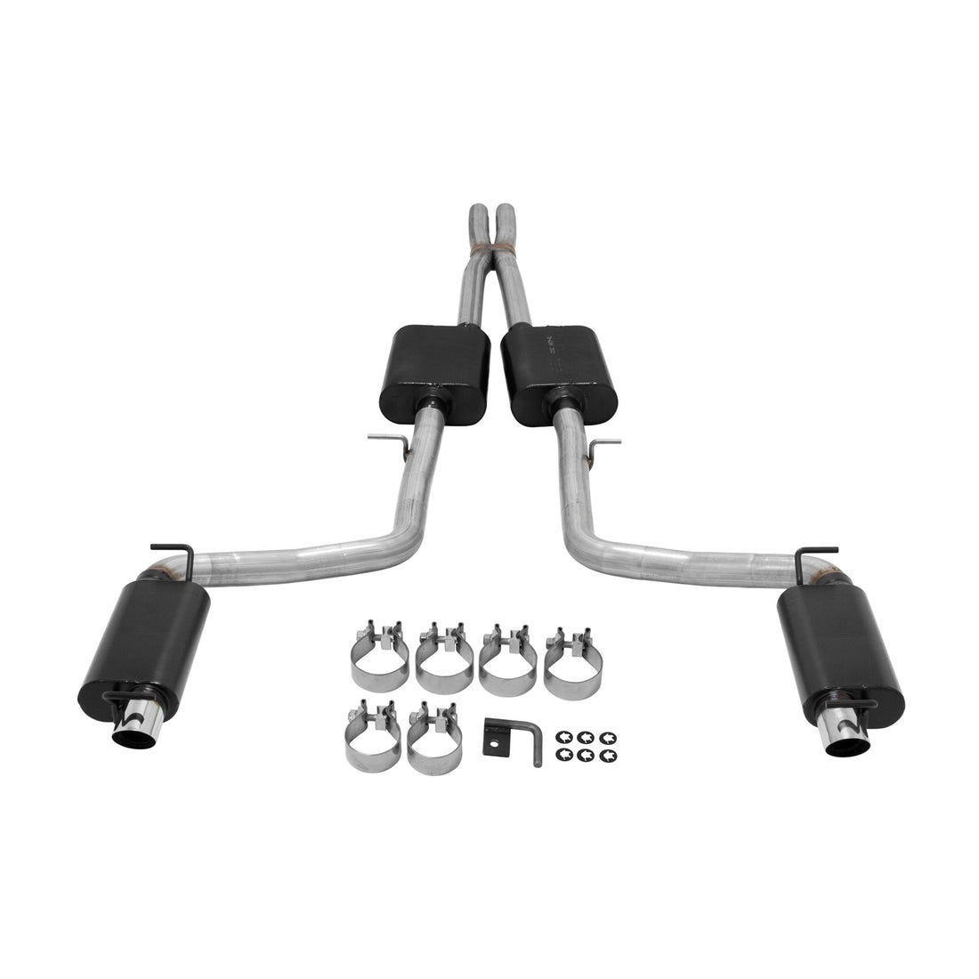 Flowmaster 817741 American Thunder Cat-Back Exhaust System Rectangular Bezels Aggressive Moderate Sound