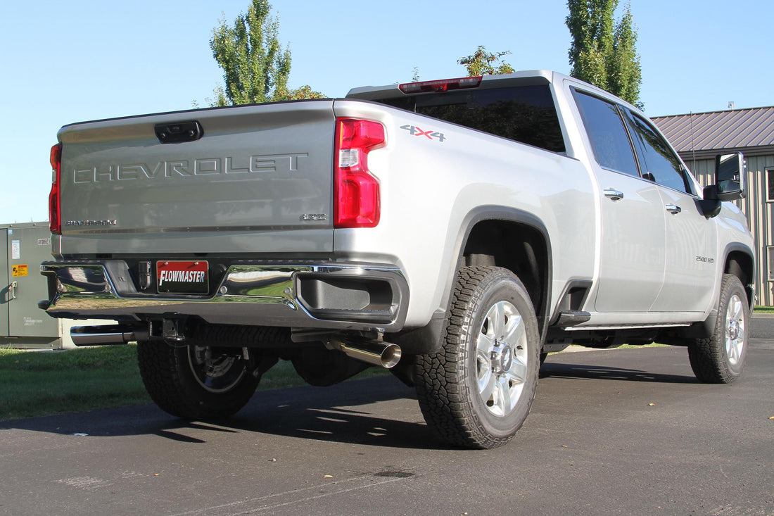 Flowmaster 817933 - American Thunder Cat-Back Exhaust System Fits 2020-2026 GM 2500Hd/3500Hd With 6.6L Gas Engine, Crew Cab/Short Bed, Dual Out Rear/Dual Out Side, Polished Tips Aggressive To Moderate Sound Flowmaster 5