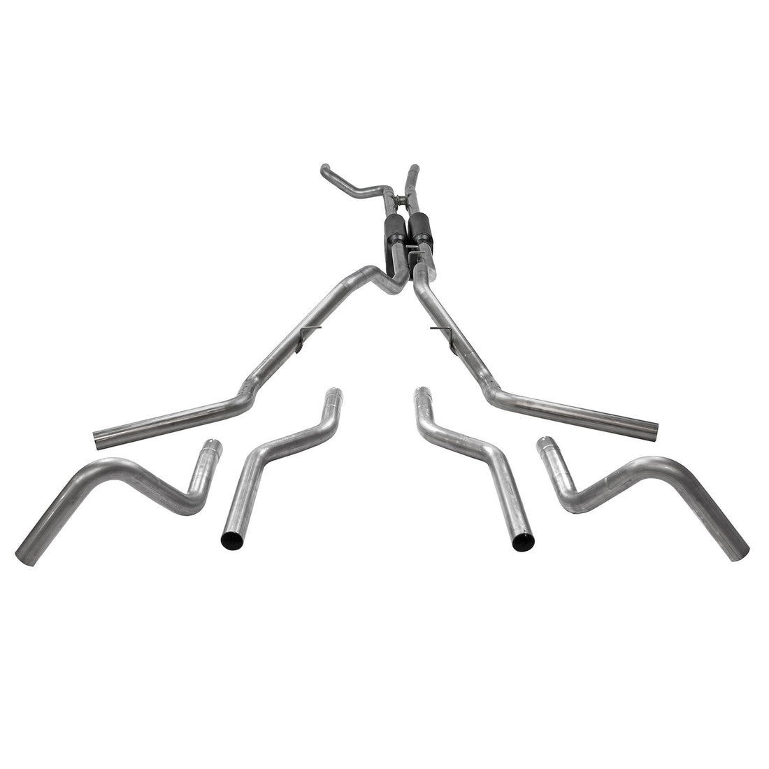 Flowmaster 817934 - American Thunder Crossmember-Back Exhaust System Fits 1967-1972 Ford F-100/250/350 V8 With Side Tank, 2Wd Long Bed Only, 2.5 Inch 409 Stainless Steel, Dual Exit Flowmaster 3