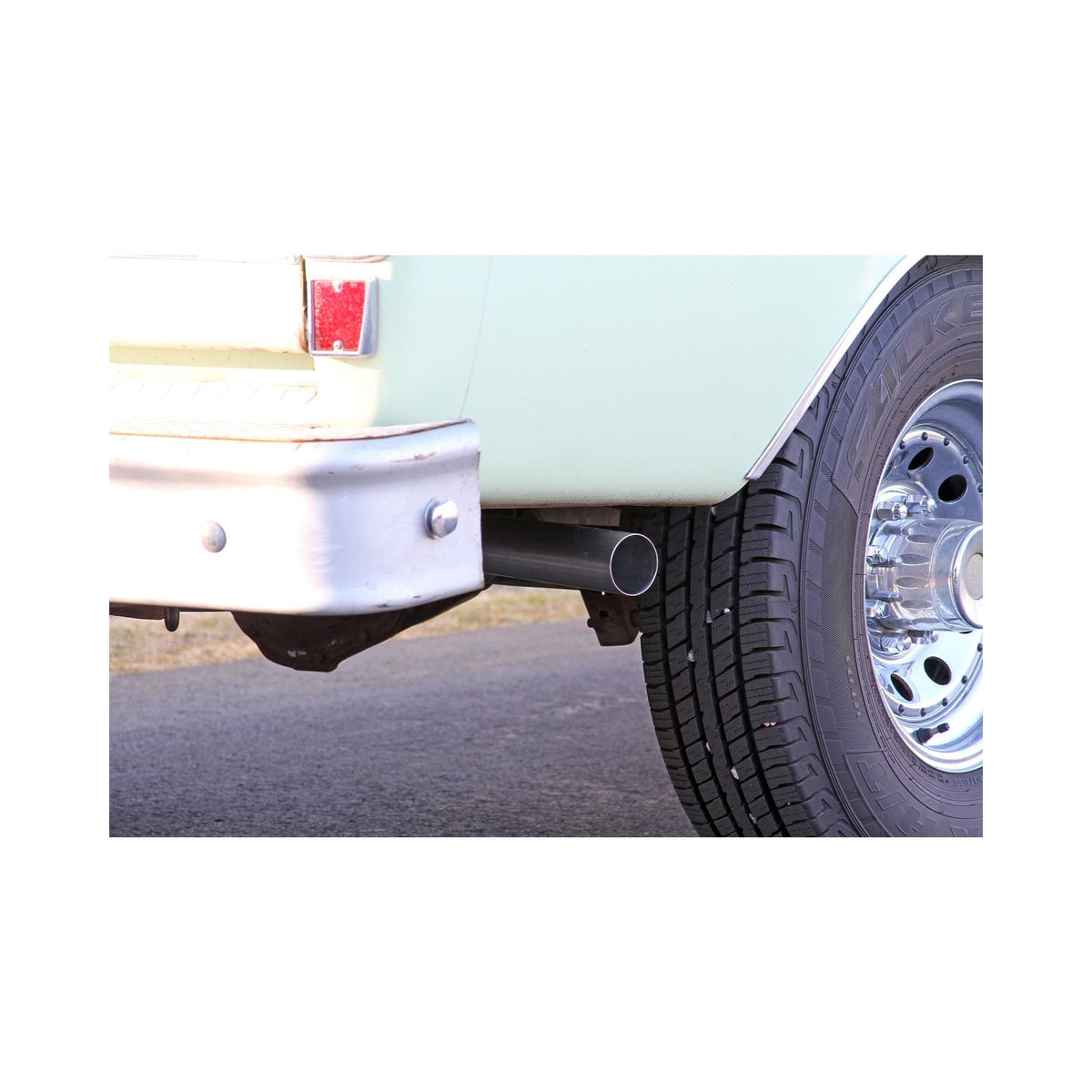 Flowmaster 817934 - American Thunder Crossmember-Back Exhaust System Fits 1967-1972 Ford F-100/250/350 V8 With Side Tank, 2Wd Long Bed Only, 2.5 Inch 409 Stainless Steel, Dual Exit Flowmaster 5