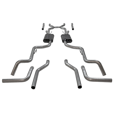 Flowmaster 817937 - American Thunder Crossmember-Back Exhaust System Fits 1963-1966 GM C10/1000 Series V8 Truck, 2Wd Short And Long Bed, 2.5 Inch 409 Stainless Steel, Dual Exit Flowmaster 2