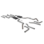 Flowmaster 817937 - American Thunder Crossmember-Back Exhaust System Fits 1963-1966 GM C10/1000 Series V8 Truck, 2Wd Short And Long Bed, 2.5 Inch 409 Stainless Steel, Dual Exit Flowmaster 3