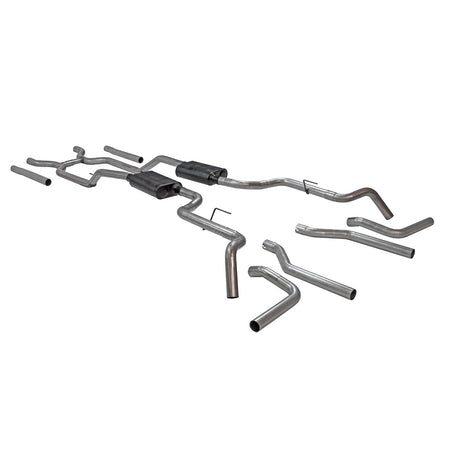 Flowmaster 817937 - American Thunder Crossmember-Back Exhaust System Fits 1963-1966 GM C10/1000 Series V8 Truck, 2Wd Short And Long Bed, 2.5 Inch 409 Stainless Steel, Dual Exit Flowmaster 3