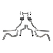 Flowmaster 817938 - American Thunder Crossmember-Back Exhaust System Fits 1967-1972 Ford F-100/250/350 V8 Without Side Tank, 2Wd Short And Long Bed, 2.5 Inch 409 Stainless Steel, Dual Exit Flowmaster 3