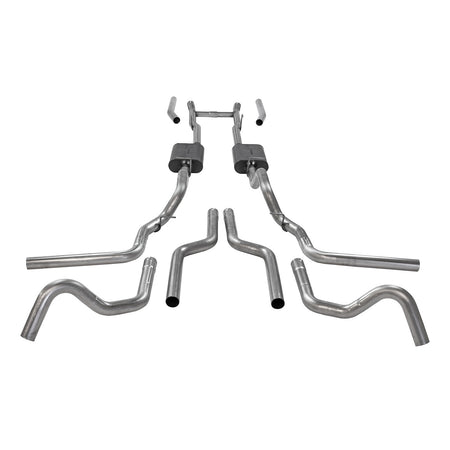Flowmaster 817938 - American Thunder Crossmember-Back Exhaust System Fits 1967-1972 Ford F-100/250/350 V8 Without Side Tank, 2Wd Short And Long Bed, 2.5 Inch 409 Stainless Steel, Dual Exit Flowmaster 3