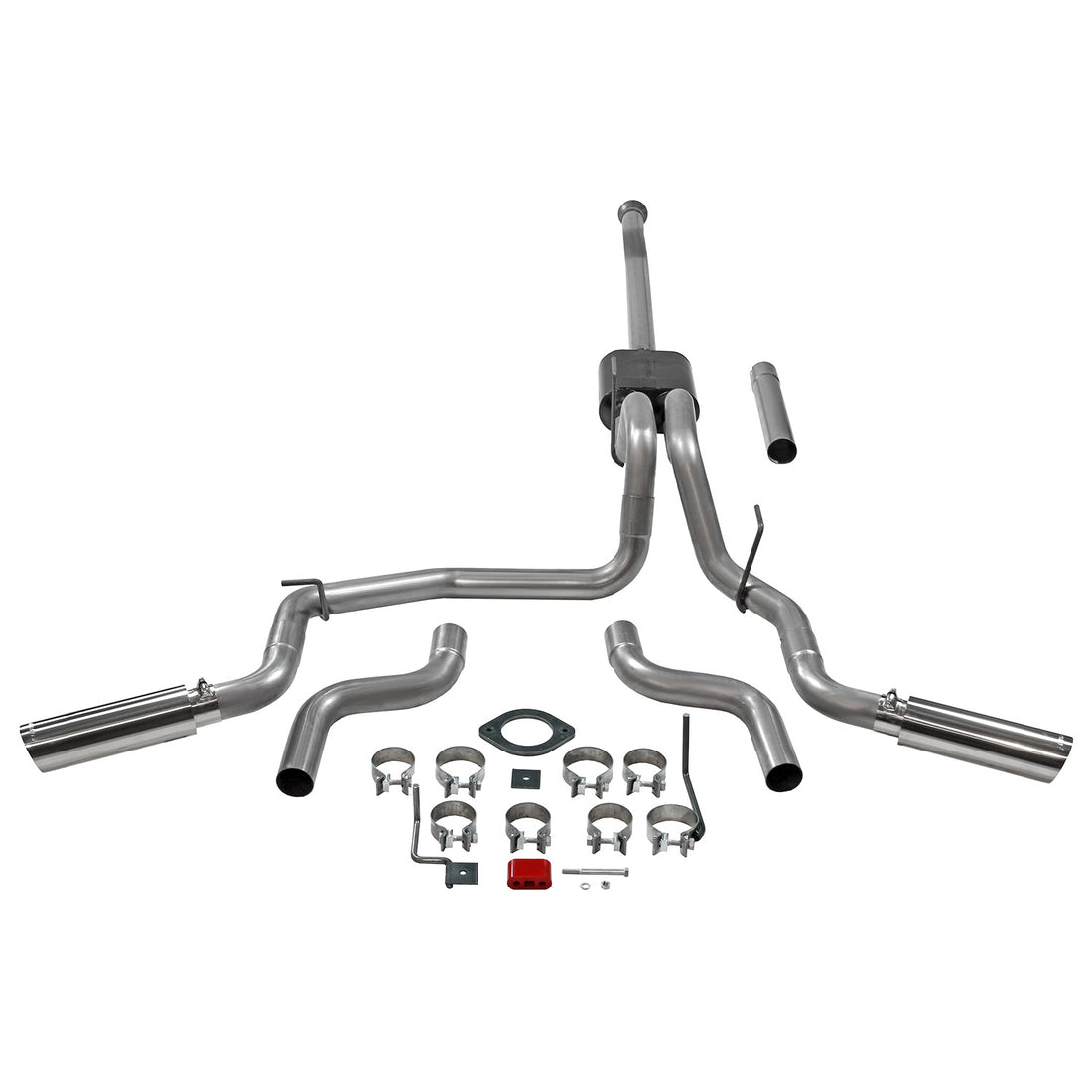 Flowmaster 817979 - American Thunder Cat-Back Exhaust System Fits 2021-2025 Ford F-150 2.7L, 3.5L, 5.0L. American Thunder, Cat-Back, Dual Exit Stainless Steel Exhaust System Flowmaster 2