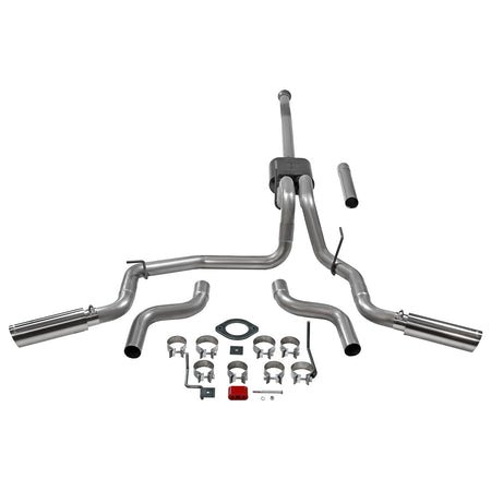 Flowmaster 817979 - American Thunder Cat-Back Exhaust System Fits 2021-2025 Ford F-150 2.7L, 3.5L, 5.0L. American Thunder, Cat-Back, Dual Exit Stainless Steel Exhaust System Flowmaster 2