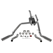 Flowmaster 818113 - American Thunder Cat-Back Exhaust System Fits 2019-2026 Chevrolet/Gmc Silverado/Sierra 2.7-Liter, Cat-Back, Dual Out Rear/Side Exit, Stainless Steel Exhaust System Flowmaster 3