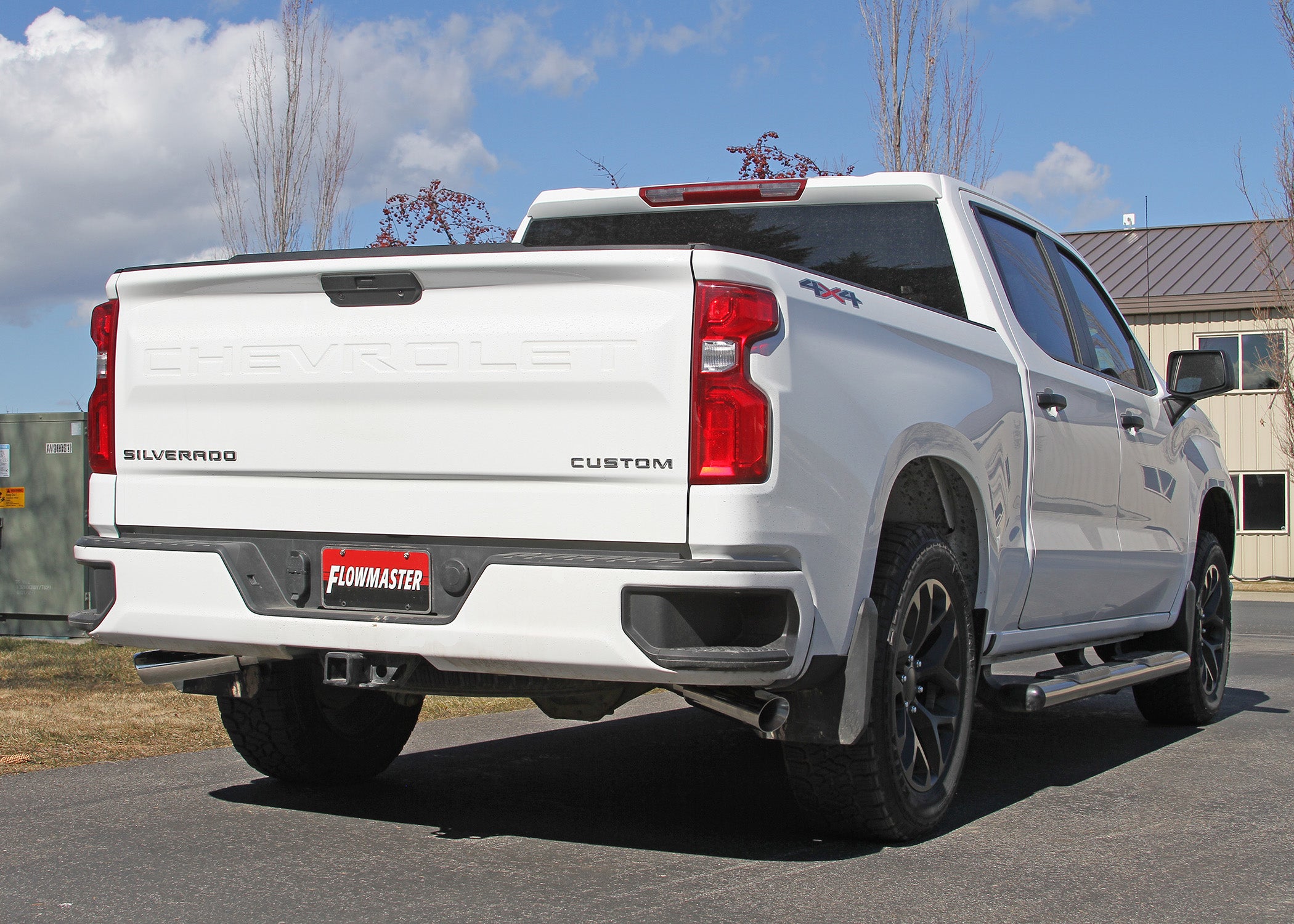 Flowmaster 818113 - American Thunder Cat-Back Exhaust System Fits 2019-2026 Chevrolet/Gmc Silverado/Sierra 2.7-Liter, Cat-Back, Dual Out Rear/Side Exit, Stainless Steel Exhaust System Flowmaster 4