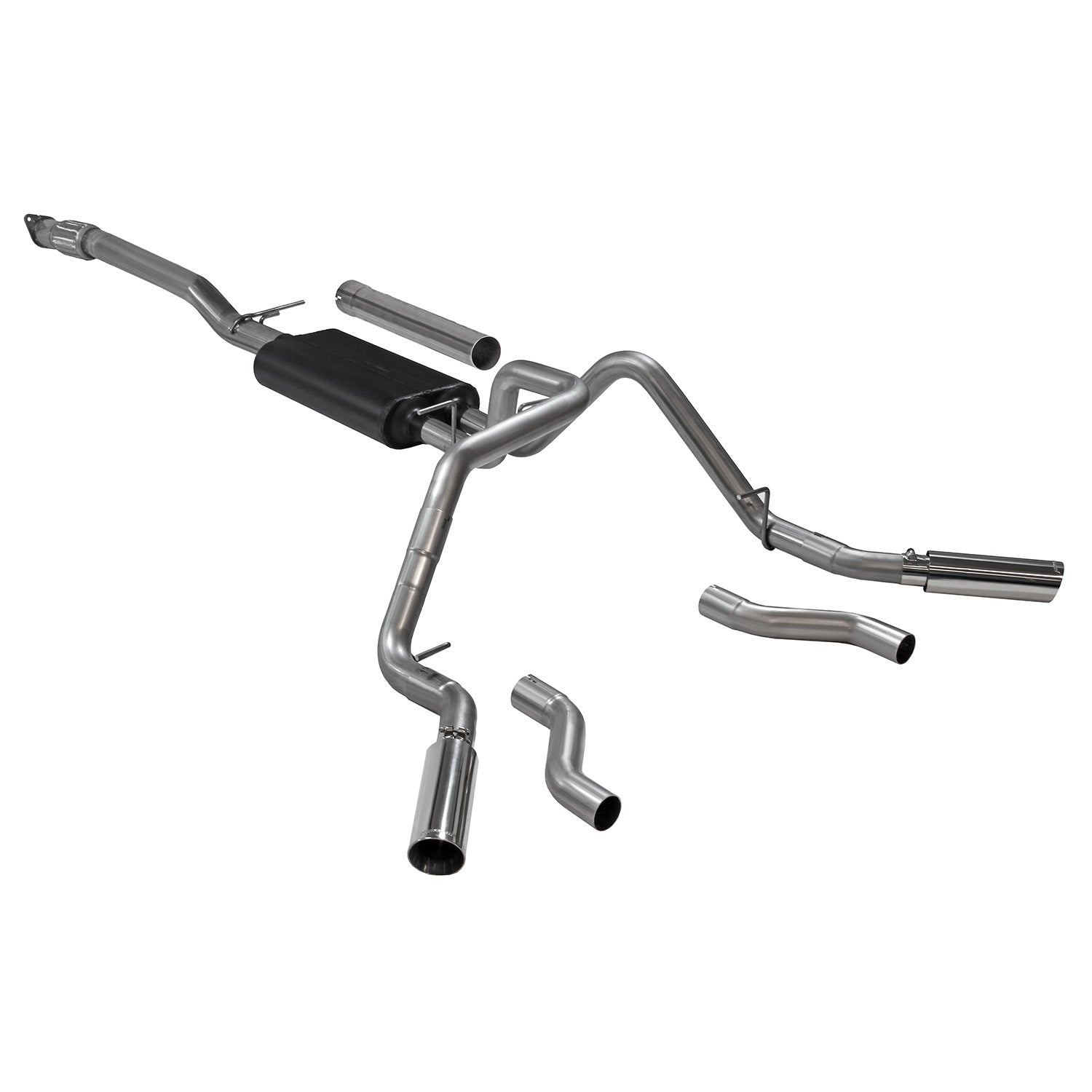 Flowmaster 818113 - American Thunder Cat-Back Exhaust System Fits 2019-2026 Chevrolet/Gmc Silverado/Sierra 2.7-Liter, Cat-Back, Dual Out Rear/Side Exit, Stainless Steel Exhaust System Flowmaster 5